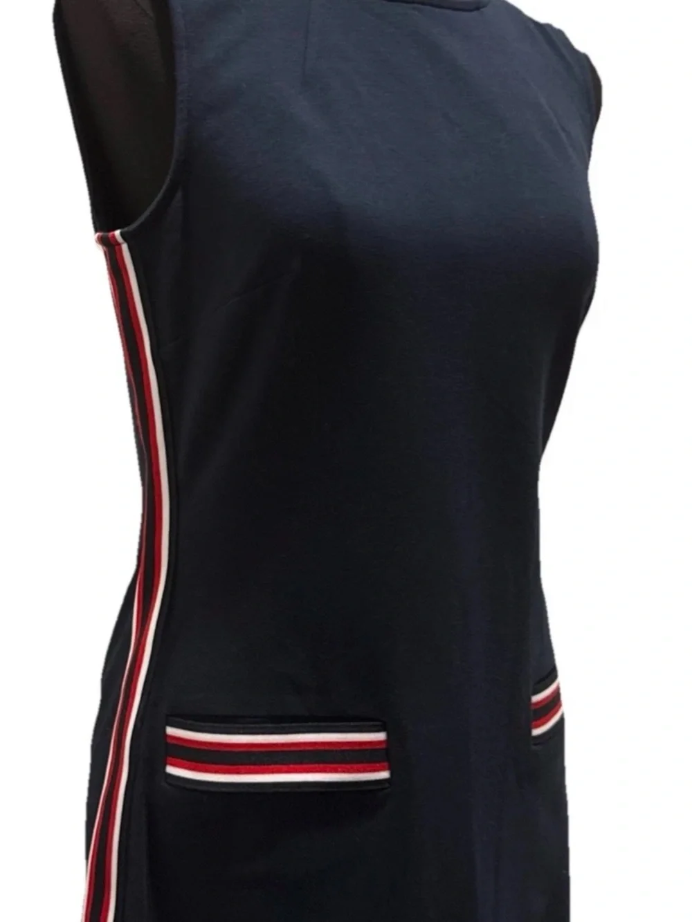 Tommy Hilfiger Women's Classic Sleeveless Navy Blue/Red/White Dress, Size 6 - Picture 5 of 13